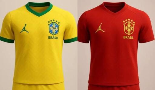Camisa vermelha da seleção brasileira