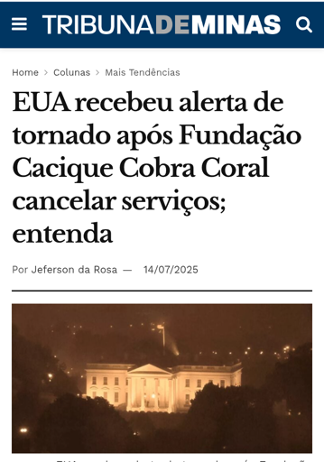 Matéria da Tribuna de Minas