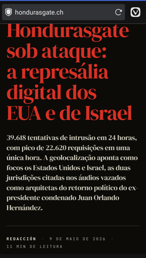 Print do pagina do site hondurasgate.ch